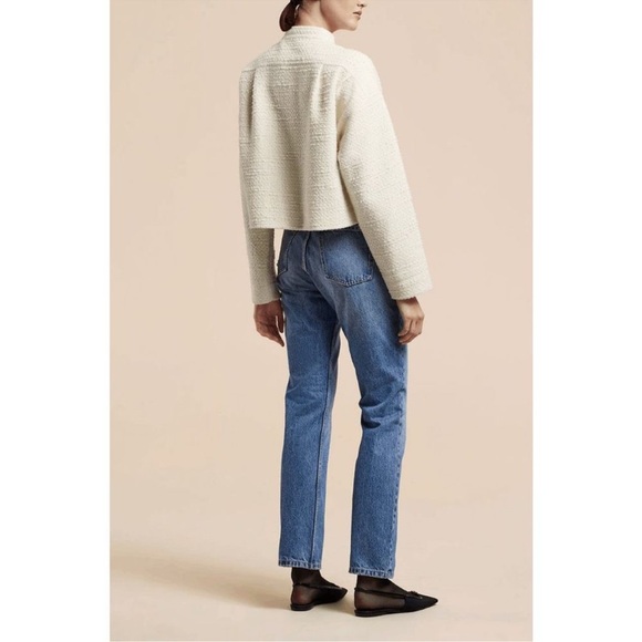 NWT Rebecca Taylor Women’s Winter Tweed Jacket - Cream Size Medium - Picture 3 of 8